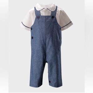 Rachel Riley Chambray Dugaree Set
